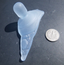 Sea Glass, Light Blue Knob with Part of The Design on the Lid
