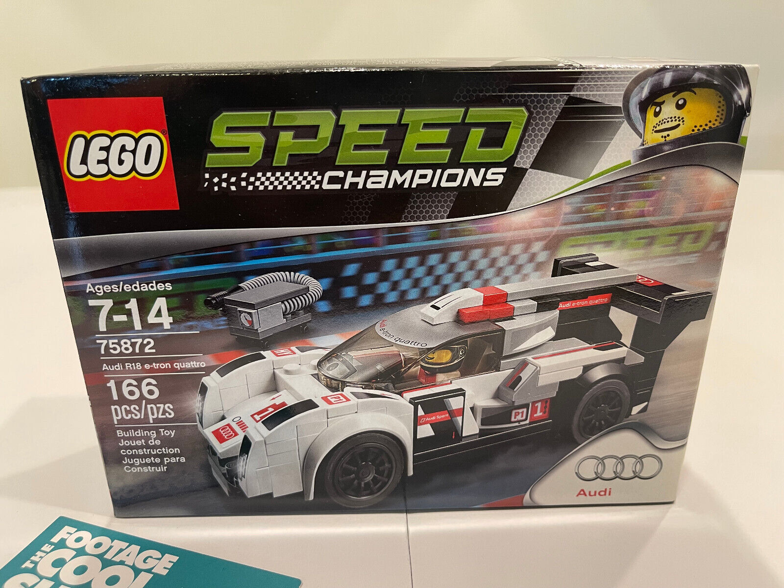 LEGO SPEED CHAMPIONS AUDI R18 E-TRON QUATTRO R8 GREY WHITE 166 PIECES 75872 NISB