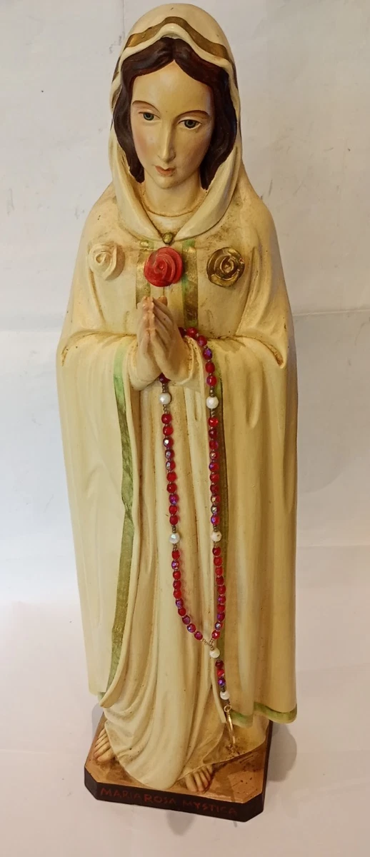 Original Maria Rosa Mystica Statue Madonna 47 cm Dat. 1992 Limitierte Serie 3/79