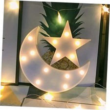 Decorative Moon-Star Night Light,Cute LED Nursery Night white moon white star