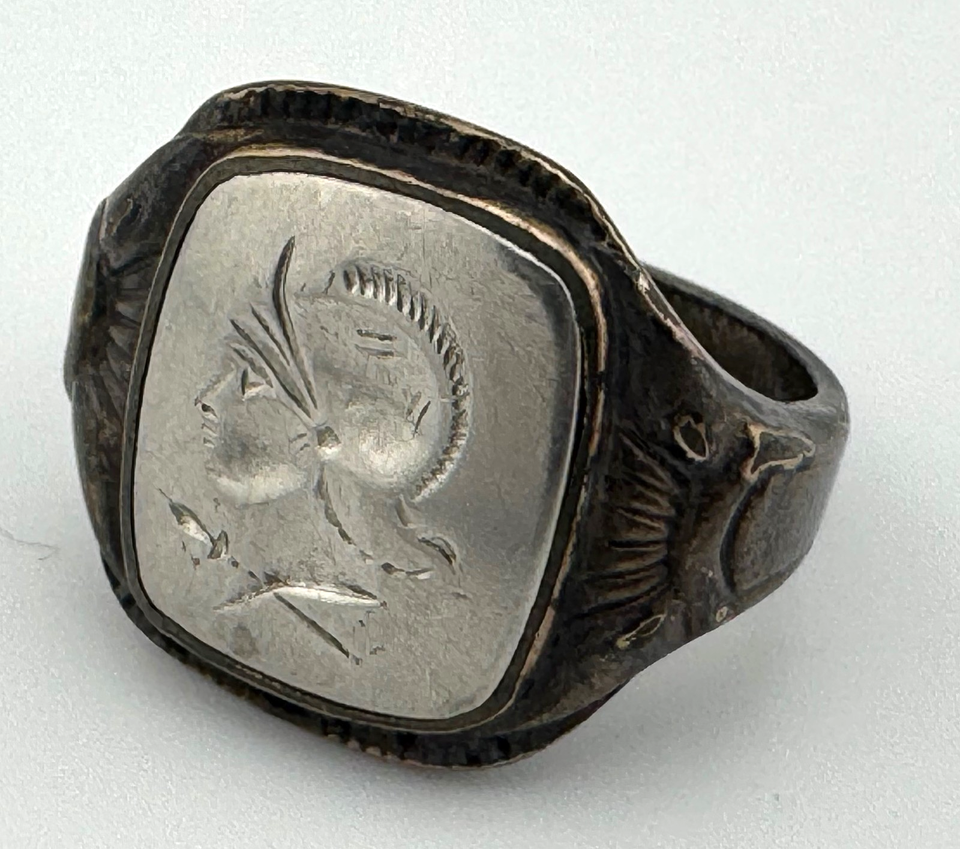 Men's Roman Warrior Ring Size 8.75 Vintage Sterling Silver 9g | eBay