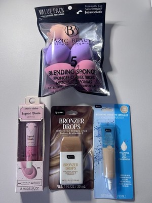 Full Face Makeup Kit Bundle Sponge Blush Bronzer Concealer Beauty Set