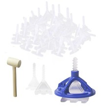 Tile Leveling System 801PCS 1/16 in 200 Reusable Caps w/ Rubber Mallet Set