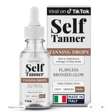 Team Tan Self Tanner Tanning Drops (Dark)