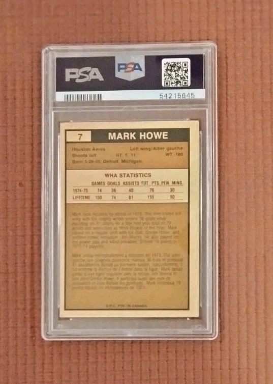 1975-76 O-Pee-Chee WHA - Mark Howe #7 (RC) - Image 2 of 2