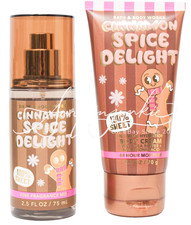 Bath  Body Works Cinnamon Spice Delight Travel Fragrance Mist Spray Cream 2pc