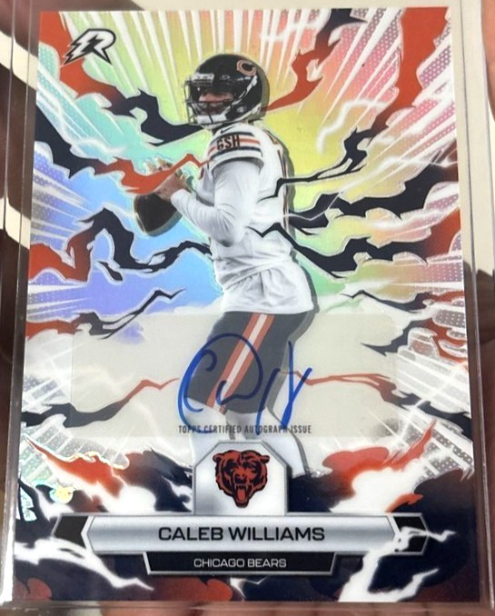 CALEB WILLIAMS 2025 Topps Resurgence Refractor Auto Bears Color Match