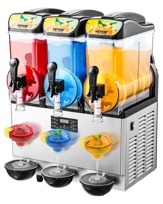 VEVOR Kommerzielle Slushy-Maschine 15Lx3 Margarita Smoothie Frozen Drink Maker