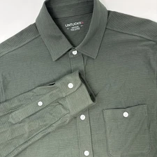 UNTUCKit Branham Button Front Long Sleeve Green Shirt Men’s Size Medium