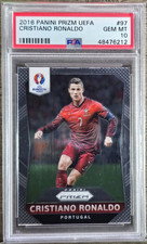 2016 Panini Prizm UEFA Euro #97 Cristiano Ronaldo PSA 10 GEM MT Portugal CR7