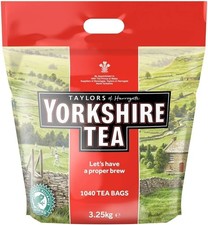 Yorkshire Tea, Total 1040 Tea Bags, Pack of 3.25kg 0.03 per strip