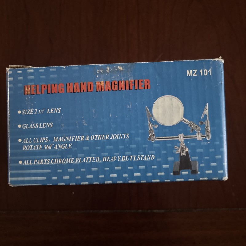 Helping Hands Tool Jewelry Repair Soldering Iron Clamp  Magnifying Glass MZ 101