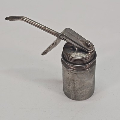 VINTAGE CRAFTSMAN TRIGGER PUMP OIL CAN USA Oiler Gray Metal