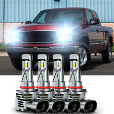 9005 9006 LED Headlight Kit 10000K Combo Bulbs High Low Beam Super Bright White