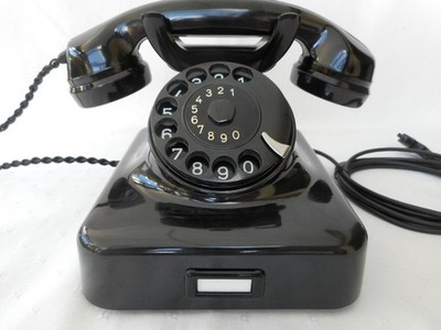 ALTES BAKELIT TELEFON + R.Bosse + 11 / 1956 +  70 Jahre alt +  W 48 +  Konverter