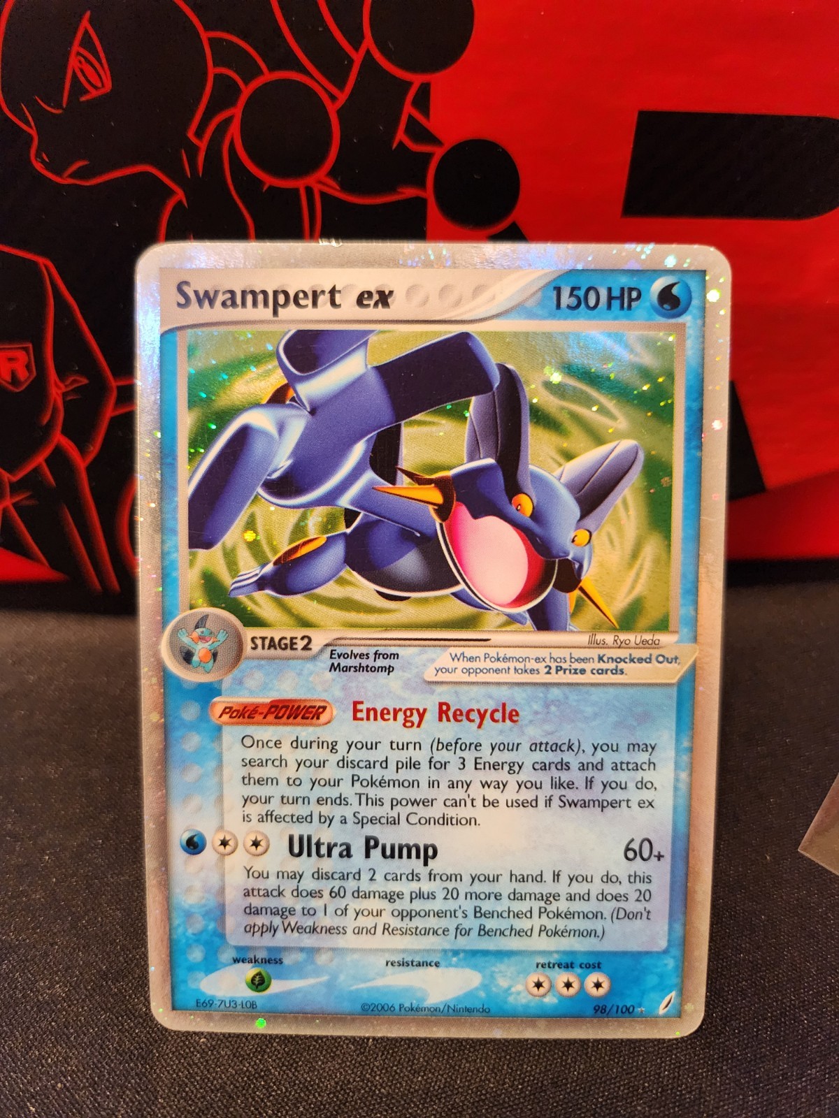 Swampert ex 98/100 Pokemon TCG EX Crystal Guardians Holo Rare- LP