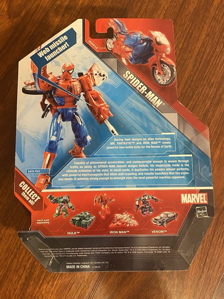 2008 HASBRO MARVEL SPIDERMAN TRANSFORMERS CROSSOVERS - Image 2 of 4