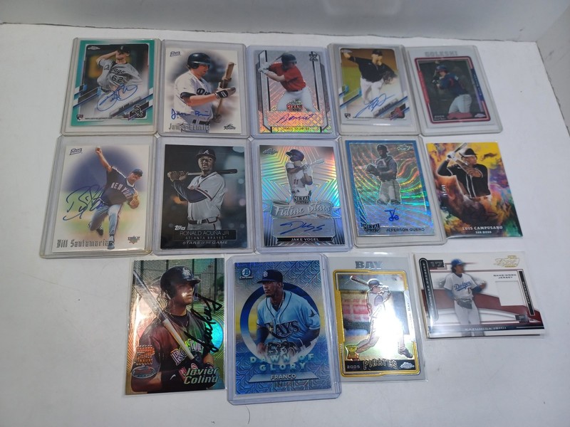 14 Card MLB Baseball Auto Patch Rc Rookie Prizm Refractor Lot 
