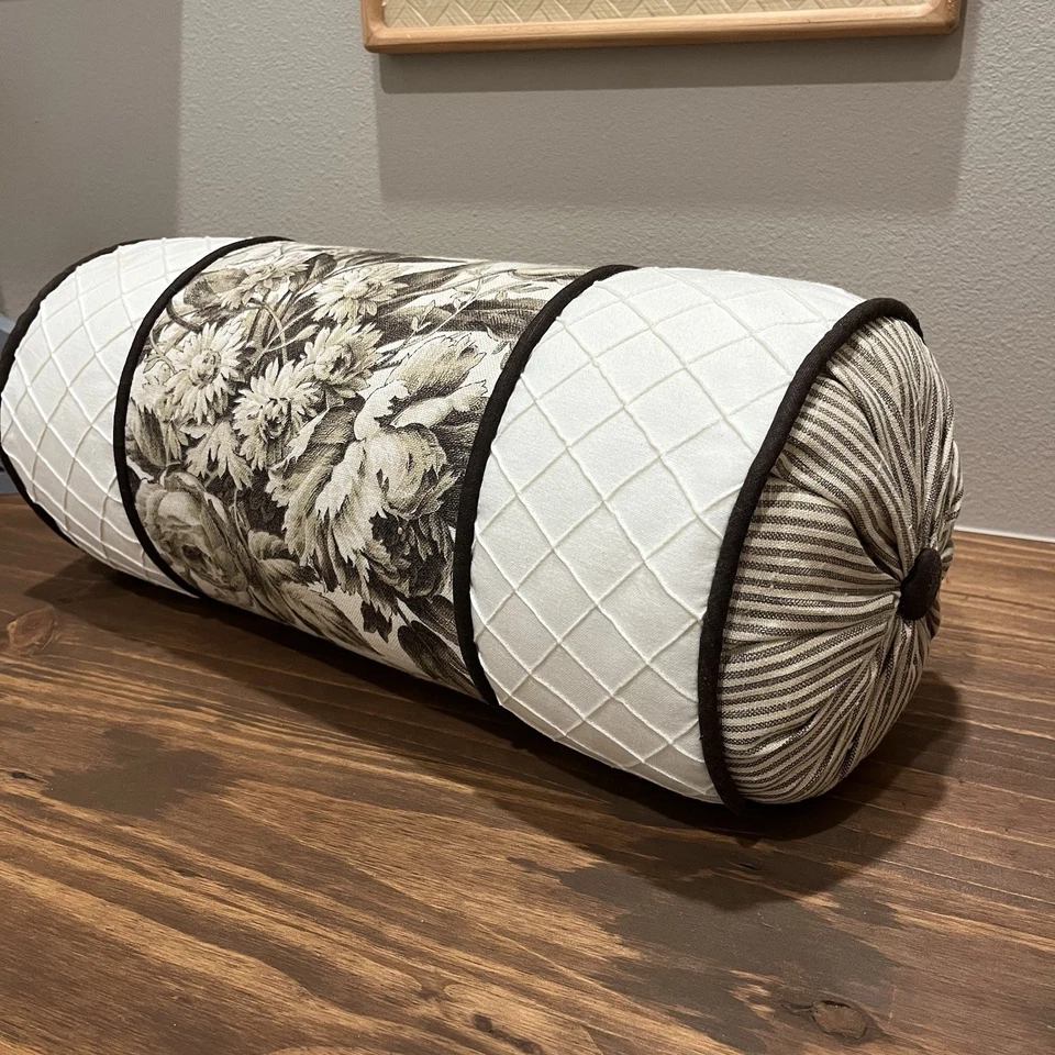 ALMOHADA PERSONALIZADA Natural Botánico Floral con Patrón Diamante Foto 2 de 4