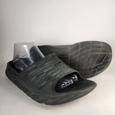 HOKA ONE ONE Men's Ora Sandal Size 10 Black Recovery Comfort Shoe