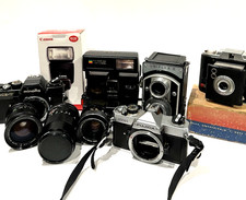 LotOf 9 Vintage Cameras / Accessories - Polaroid, Fujica, Minolta, Etc. AS IS