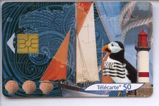 FRANCE TELECARTE / PHONECARD .. 50U F1163 GEM2 BRETAGNE MACAREUX PHARE C.32€