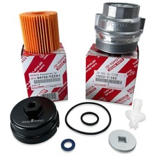 Genuine 04152-YZZA1 oil filter with Genuine 15620-31060 Oil Filter Housing Cap