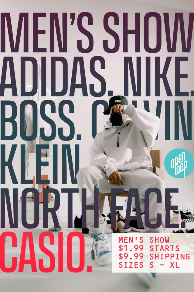 OPENLOOP Drop 006 :: $1.99 Starts :: $9.99 Shipping :: Men's Show