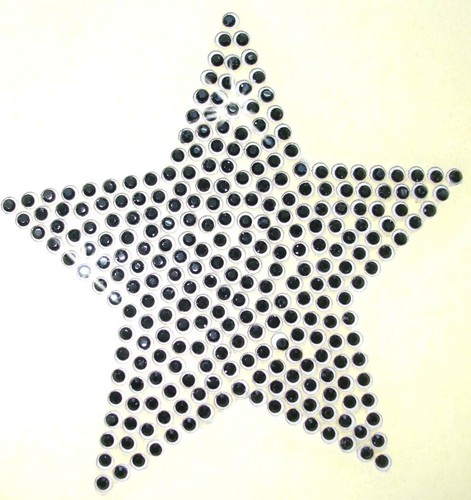 4INCH STAR IRON-ON HOTFIX RHINESTONE CRYSTAL BEAD STONE T-SHIRT TRANSFER PATCH - Picture 10 of 10
