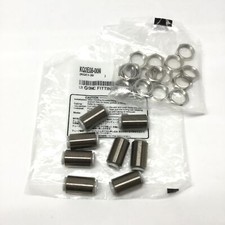 Lot of 8 SMC KQ2E08-00N Bulkhead Union One-Touch Air Fittings M16, 8mm Tube