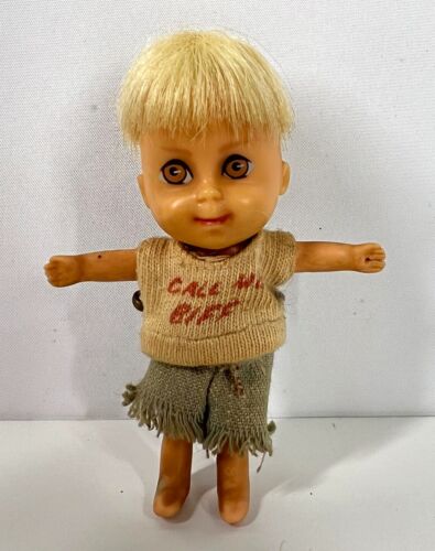 Vintage 1960's Liddle Kiddles - Howard Biff Boodle with Yellow Wagon - Picture 2 of 4