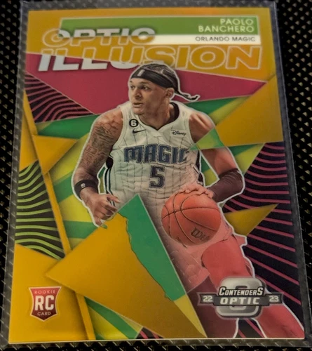 Paolo Banchero 2022-23 Optic Contenders Gold RC /10! Rookie Optic Illusion MAGIC