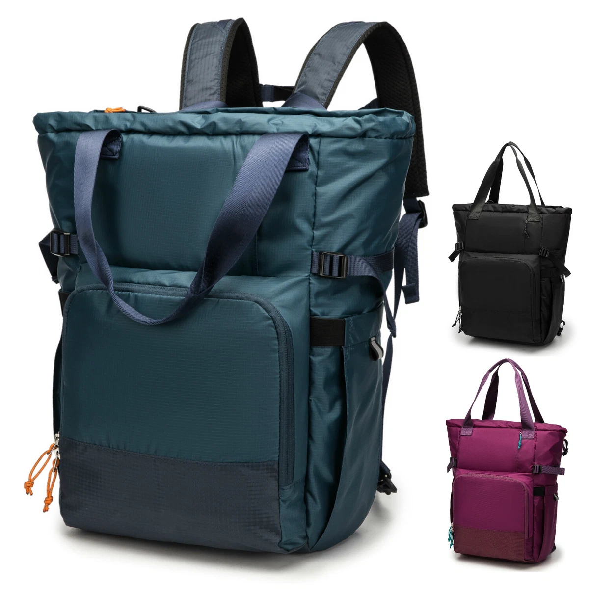 Ultra Lightweight Convertible Diaper Backpack to Tote Bag. Sporty Casual Design