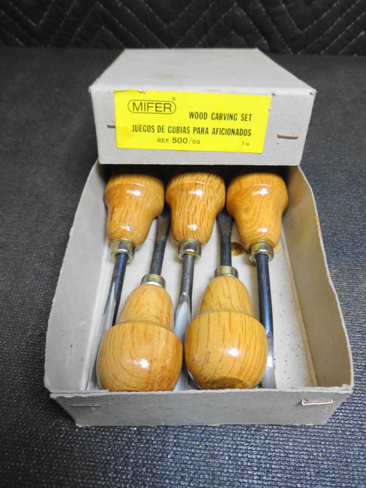 Vintage MIFER Wood Carving Chisels and Gouges 5 Piece Tool Set eBay