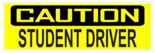 Student Driver Bumper Sticker D7206 Decal