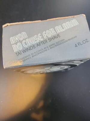 Vintage Avon ''No Cause for Alarm'' Original Package Tai Winds After Shave w/ Box