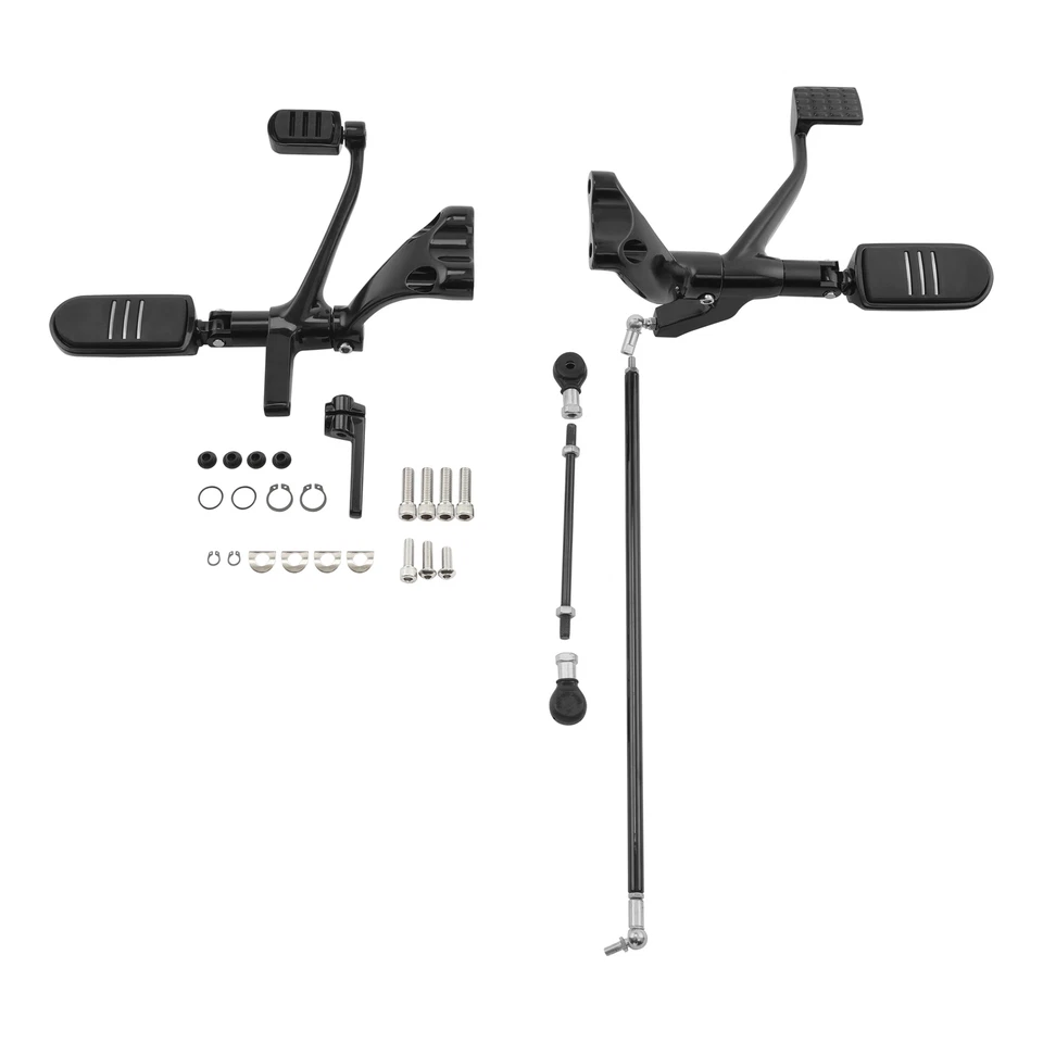 Forward Control Foot Pegs Kit Linkage Levers Fit For Harley Sportster 1200 04-13 - Image 3 of 4