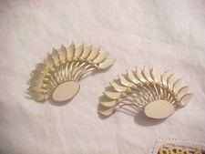Vintage Pearl Bead and Enamel Sunburst Shoe Clips