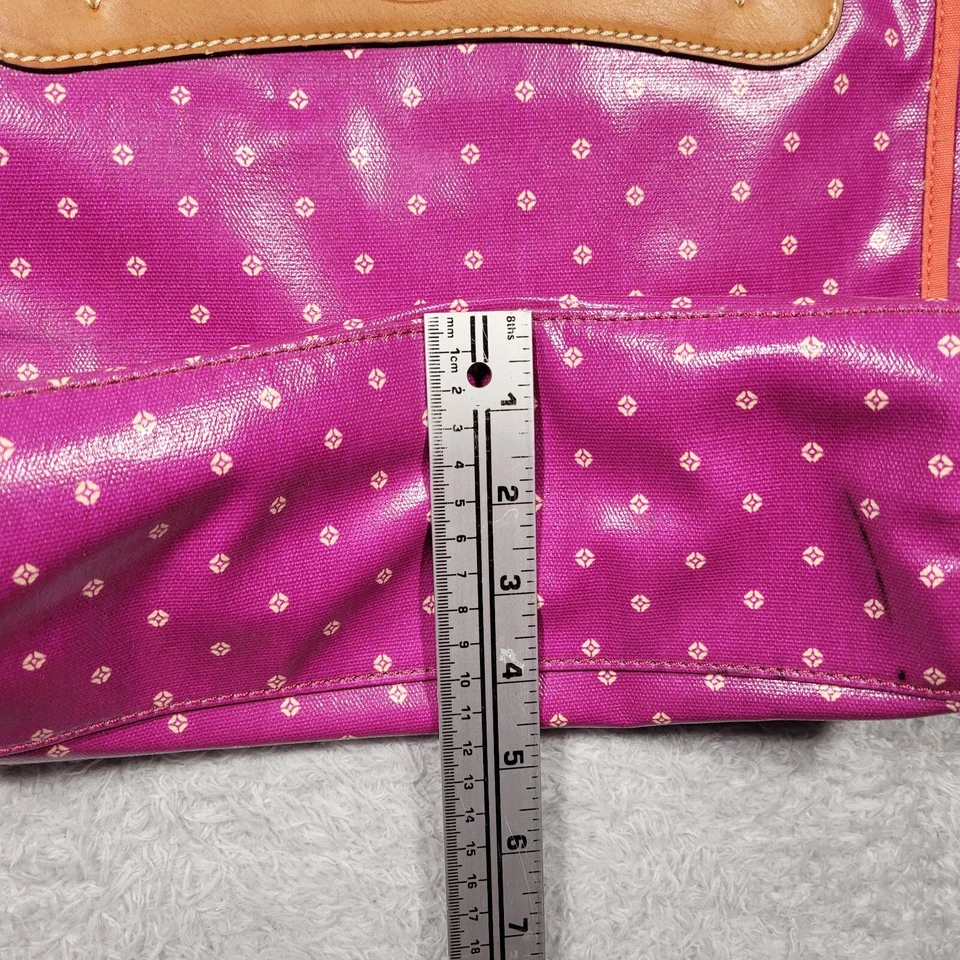 Bolso de hombro de lona de algodón recubierto de magenta FOSSIL Keyper Shopper Foto 4 de 4