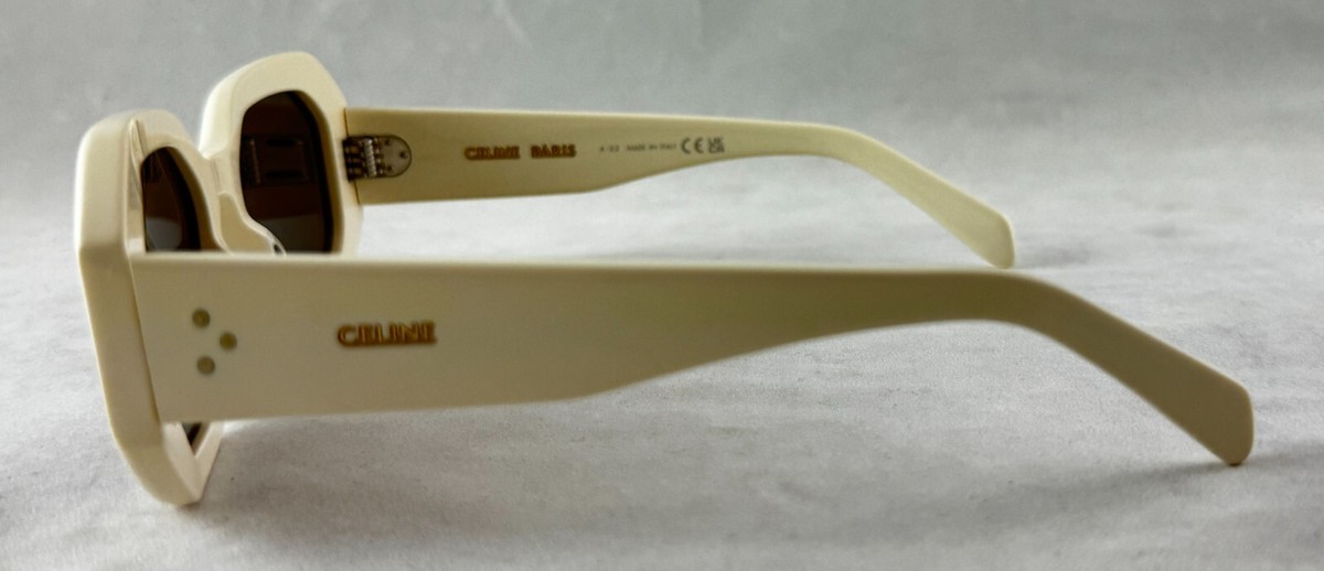 CELINE PARIS CL40255I CL 40255I 25E 52-18-135 White Black  display picture 3