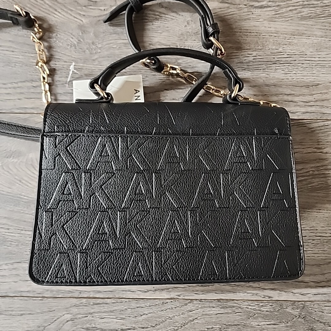 ブラック38 Anne.様 NWT Anne Klein Embossed Black Shoulder Bag Purse | eBay