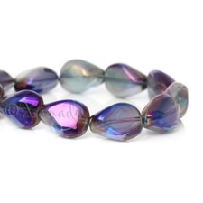 Blue Aurora Borealis Wholesale 18mm Teardrop Glass Beads G4304 - 10, 20 Or 50PCs