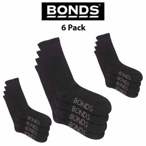 Mens Bonds Crew Socks 6 Pack Comfy Circulation Diabetes Formal Sock Work SZFP2N eBay