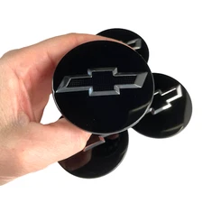 4 Cool Black Chevy Wheel Rim Center Cap for Chevrolet Trailblazer 2021 - 2024