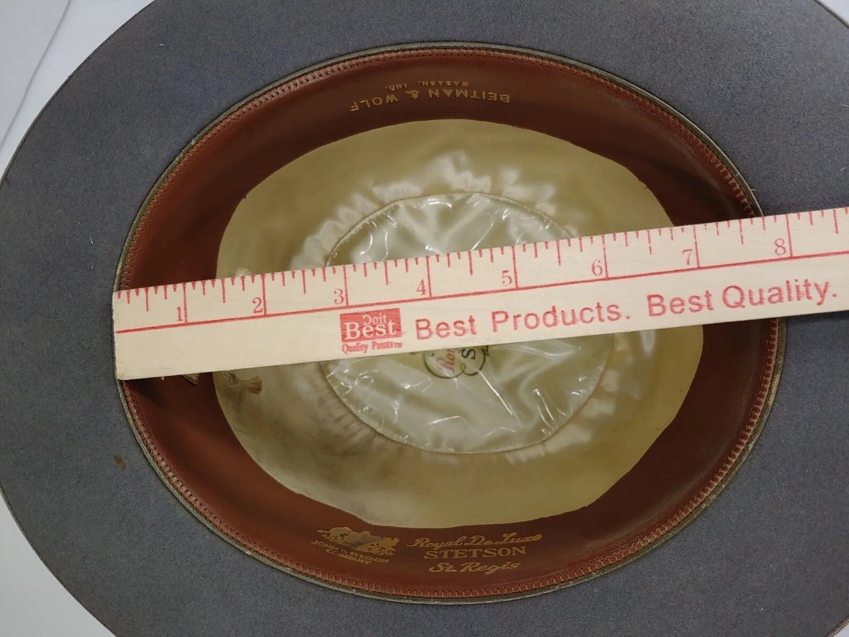 1950s Stetson Royal DeLuxe St. Regis Gray Hat Size - 7 1/8 - Berg