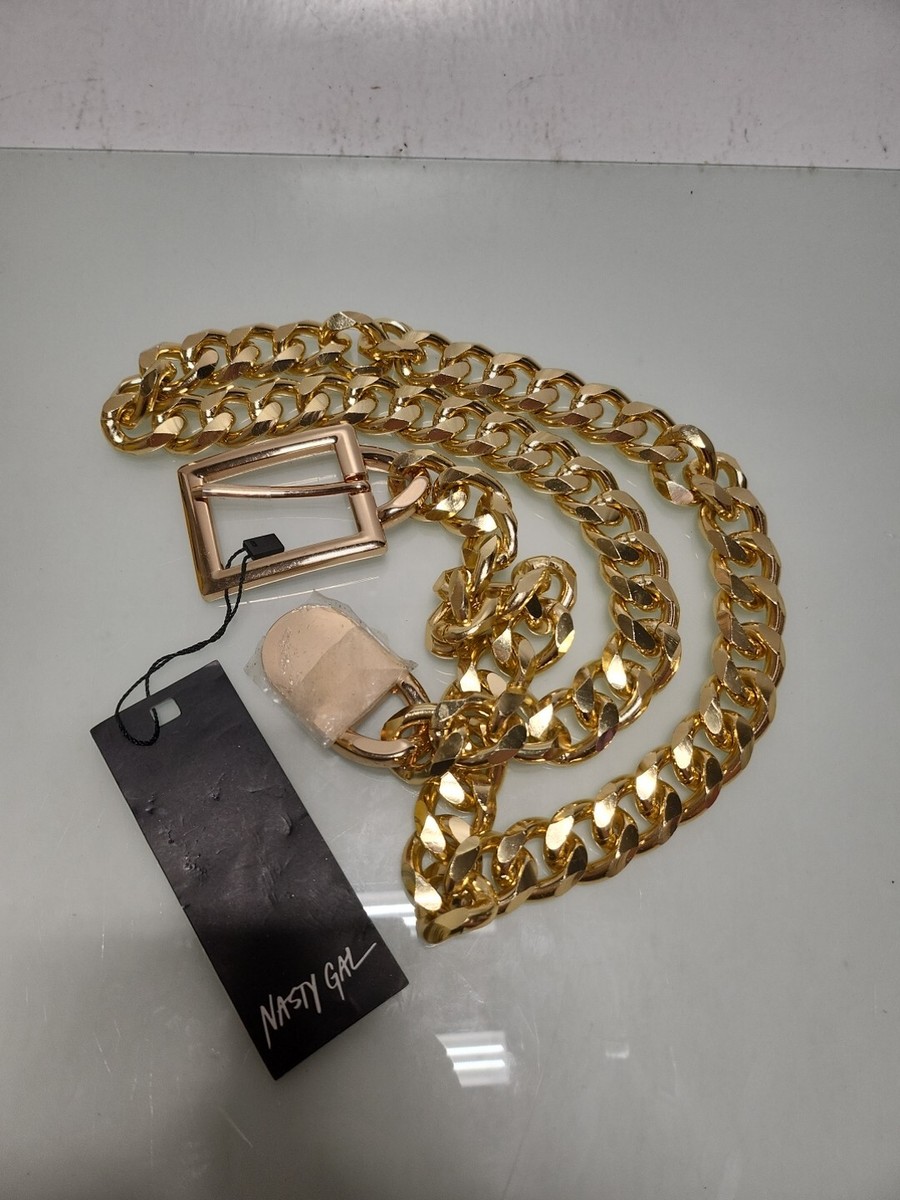 Nasty Gal Gold Tone Chunky Chain Belt - A2 | eBay