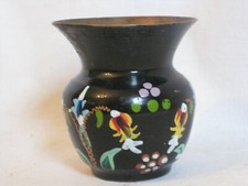 vintage KAYSERi small painted vase floral flower decor Zinc Alir copper Turkish?