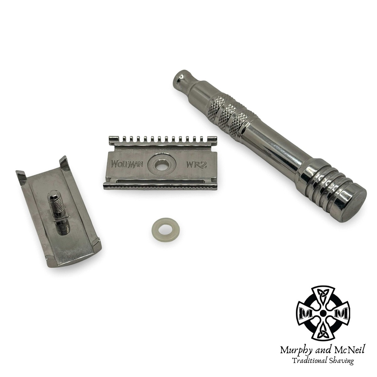 Wolfman Stainless Steel Safety Razor (WR2, Dual Head, WRH3 Handle
