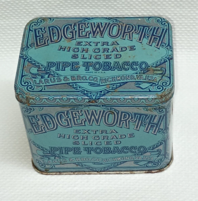 pipe tobacco richmond va EDGEWORTH PIPE TOBACCO LARGE TIN ~ Larus & Bro. Co., Richmond, VA ~ Empty