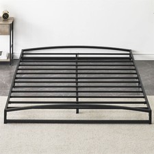 6Inch Metal Queen Size Low Bed Frame with Metal Slat Support Mattress Foundati